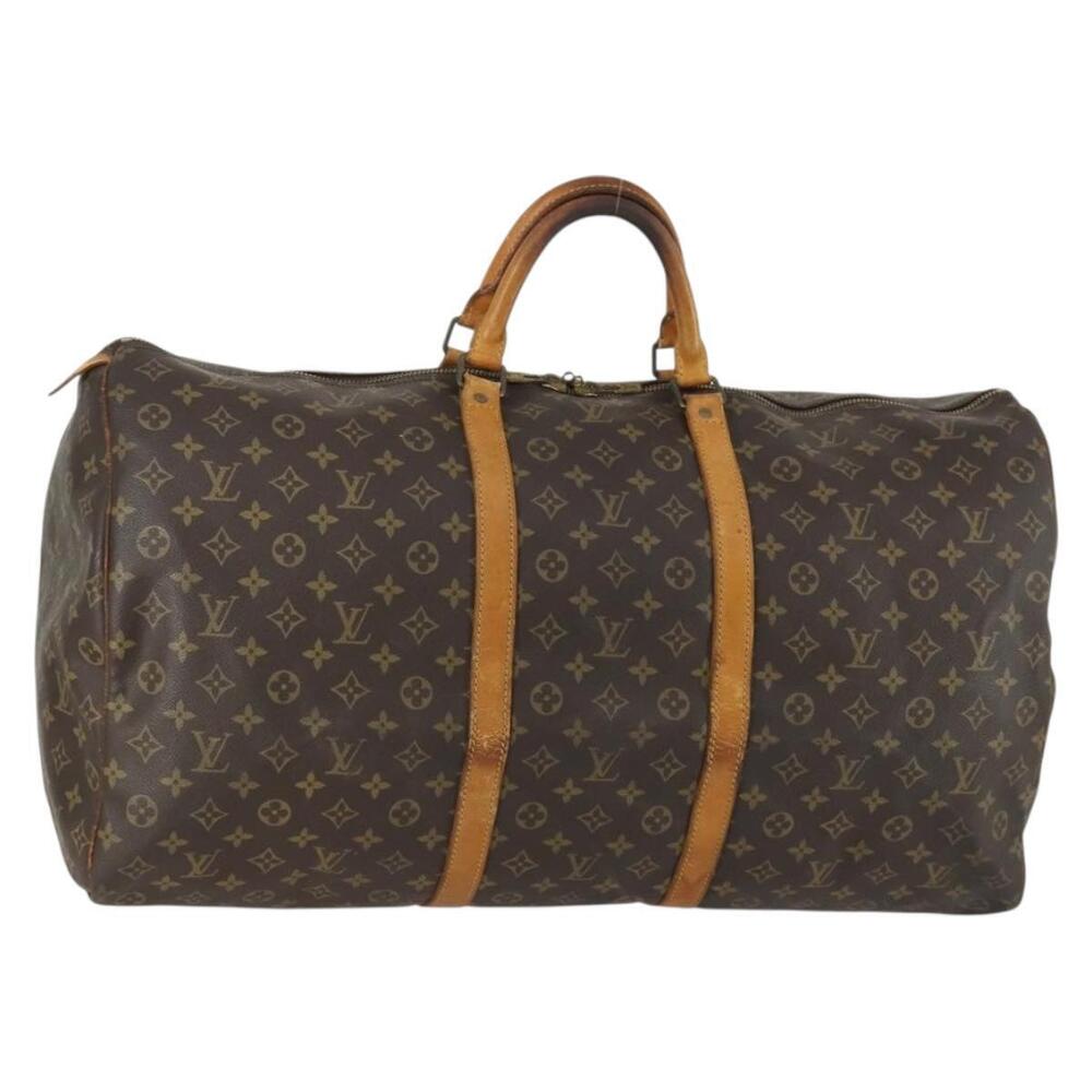 LOUIS VUITTON Monogram Keepall 60 Boston Bag M41422 LV Auth am10373